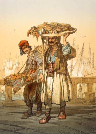 Bread Sellers on the Quay by Amadeo Preziosi